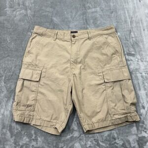 Levis Shorts Mens 38 Tan Cargo Pockets Outdoor Casual Button Workwear Logo City
